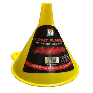7 Eleven Funnel With Peg Hanger For Easy Storage 1 Pint Yellow